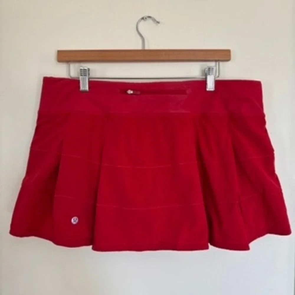 Lululemon Pace Rival Skirt Scarlet Red size 14